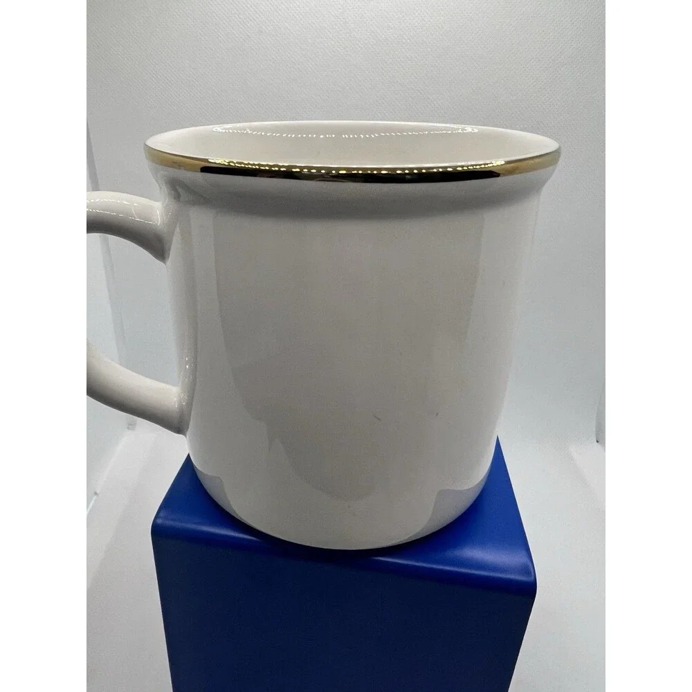 POTTERY BARN STEWART PLAID (p) INITIAL COFFEE MUG Christmas Red Green Table